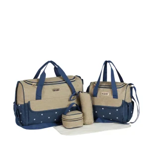 600D Travel Waterproof Oxford Multi function 5 Piece Set Baby Diaper Backpack Nappy Bags Large Size Portable Mommy Storage Bags