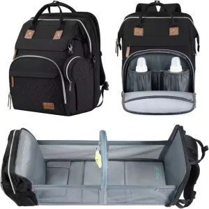 7 In1 Functional Custom Luxury Folding Wet Tote Nappy Mommy Bag Waterproof Mummy Baby Diaper Bag Backpack With Changing Station