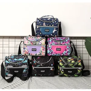 7L Fashion Oxford Cloth Cartoon Printing Children Insulation Cooler Bags Portable Outdoor Picnic Tote Shoulder Lunch Bags