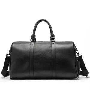 8706 Accept Customize Overnight Waterproof Large Capacity Genuine Leather Luggage Travel Duffle Bag for Men