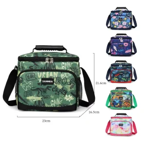 8L Oxford Cloth Waterproof Insulated Lunch Bags for Students Outdoor Picnic Camping Cooler Storage Bags