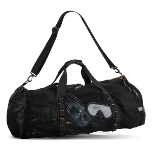 90L Large Mesh Duffle Bag 29x14x14 Inch Heavy Duty Water Sports Gear Bag With Water Resistant Pocket for Scuba Diving Snorkeling