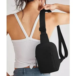 Adjustable Shoulder Crossbody Bags for Women Men Fashionable Outdoor Leisure with Zipper Closure Cross Border Polyester Material