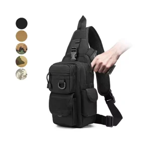 Adjustable Tactical Chest Bag Single Shoulder Concealed Outdoor EDC Tools Crossbody Sling Backpack Concealed Messenger Bag