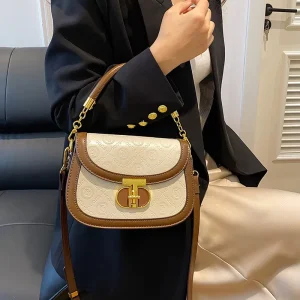 Advanced Handbag for Women New Temperament Saddle Bag Niche Single Shoulder Bag Women’s Light Luxury Fashionable Crossbody Bag