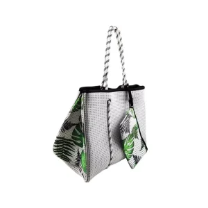 All Seasons Open Closure Perforated Beach Tote Bags for Women with Custom Printing