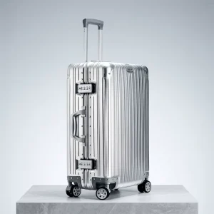 Aluminum-magnesium Alloy Unisex 20-inch Carry-on Suitcase TSA Lock Spinner Wheels Waterproof Anti-theft Hard-shell Leisure