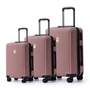American Travel ABS Hard Shell Trolley Cabin Suitcase Luggage Set with TSA Lock