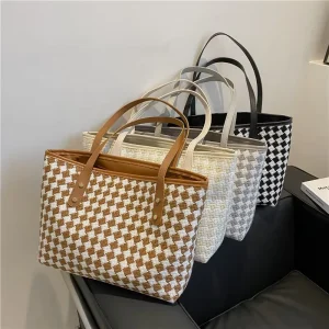Amiqi BC312 23 Trendy Women’s Lightweight Waterproof Nylon Shoulder & Crossbody Bag Portable Versatile Design for Shopping
