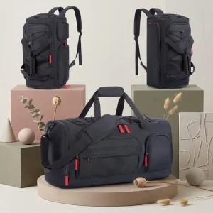 Anti Theft Carry on Weekender Bag 35L Sports Travel Duffel Bag Gym Fitness Bag with Shoe Laptop Compartment