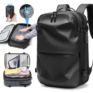 Anti Theft Vacuum Pack Bag 5cm Expandable Travel Backpack with Wet Dry Separation Design Waterproof Vacuum Casual Bag