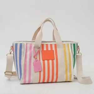 Anti Wrinkle Laptop Tote for Women with Adjustable Strap Wedding Beach Canvas Tote Bag Commuting Business Travel Work Bag