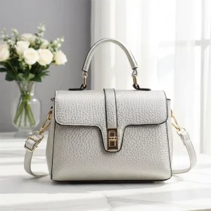 Ashion Fashion Button Decorative Women’s Luxury PU Leather Bag Polyester Lining Flap Open Close Shoulder Diagonal Handbag