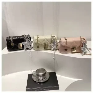 Asuwish Quilted Chain Fashion Crossbody Bag