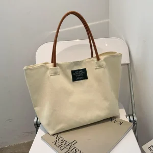Autumn New Arrival Fashion Casual Canvas Shoulder Bag Stylist Simple Artistic Trendy Handbag