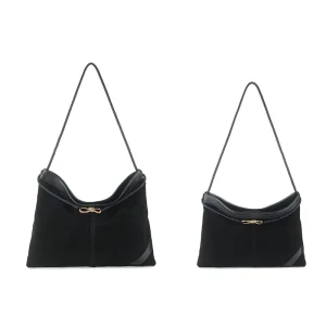 Autumn Season Suede Leather Genuine Leather Crossbody Shoulder Tote Bags Women Casual Fashion Vintage Single Strap