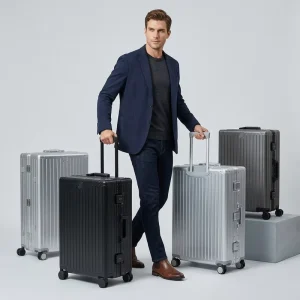 Aviation Grade Aluminum Lightweight Durable Travel Spinner Suitcase