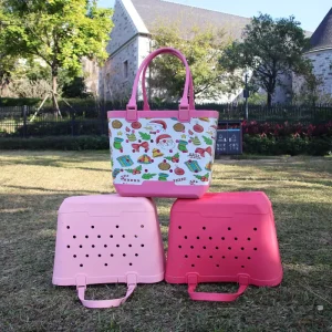 B Bag Unisex Women Fashion EVA Tote Handbag EVA Trendu Cute and Waterproof Silicone Summer Beach Bag