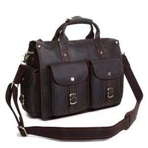 BEARKY Custom Men’s Messenger Bag Factory Custom Oem Vintage Top Crazy Horse Leather Multifunctional Men’s Messenger Bag