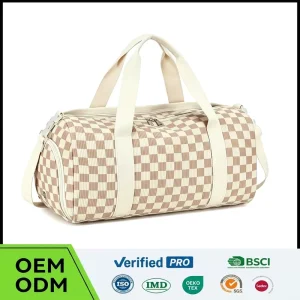 BSCI Factory Custom Duffle Bag Girls Kids Cute Gym Bag Shoes Compartment Wet Separation Waterproof Sports Overnight Travel Bag