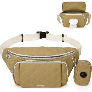 Baby Bag with Waterproof Changing Pad and Wipes Small Diaper Bag Fanny Pack