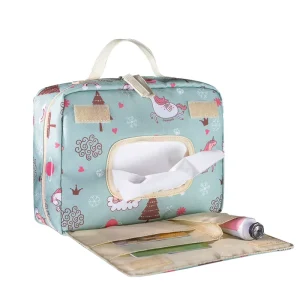 Baby Diaper Bags Maternity Bag for Disposable Reusable Fashion Prints Double Handle Wet Dry Diaper Bag
