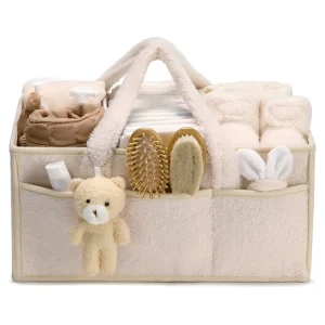 Baby Diaper Caddy Organizer with Handle Portable Diaper Storage Basket Bin for Wipes