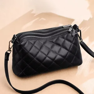 Bagsplaza Fashion Women Crossbody Messenger Bag Fashion Bags Ladies Black Leather Handbags
