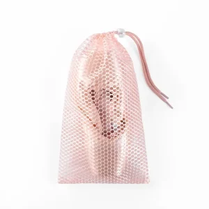 Ballet Pointe Shoe Bag for Girls 30*16cm Drawstring Polyester Pouch for Ballerina Shoes and Accessories Blue Champagne
