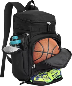 Basketball Custom Backpack Bag with Large Shoe Ball Compartment Soccer Baseball Softball Volleyball Sport Travel Gym Backpack
