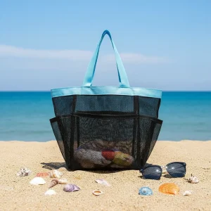 Beach Bag 2 in 1 Eco Friendly Lifestyle Bags Custom Logo Recycle Quilt Beach Handbag