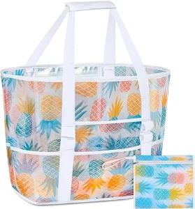 Beach Bag Makeup Nylon Mesh Bags Set Fashion Cube Style Vacation Beach Bag