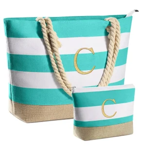 Beach Bags for Women – Travel Canvas Beach Tote, Pool Waterproof Bag, Travel Essentials, Gift Bag