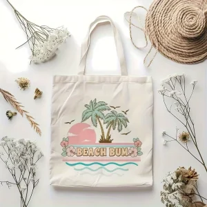 Beach Tote Bag Custom Beach Vacation Tote Bag for Women Large Capacity Durable Shoulder Bag Shopping Bags Suitable for Daily