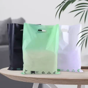 Biodegradable and Compostable PLA+PBAT Shopping T-shirt Bags for Home, Market, and Commercial Use