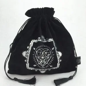 Black Custom Logo Printed Soft Velvet Hair Pouch Suede Cosmetic Drawstring Pouch Jewelry Display Packaging Storage Bag for Gift