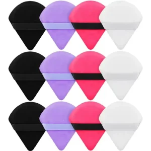 Black Gray Pink Flocking Velvet Soft Washable Cosmetic Puff