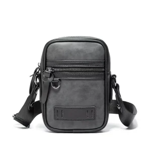 Black Messenger Bag Cross Body Mobile Phone Small Messenger Bags with Custom logo Sling Bag