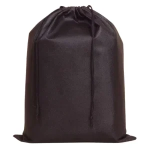 Black Non Woven Dustproof Drawstring Bag Eco Nonwoven Travel Shoes Bags Non Woven Draw String Bag