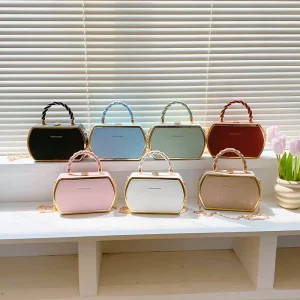 Box Design Summer New High Quality Candy Colored Tote Long Strap Crossbody Bag