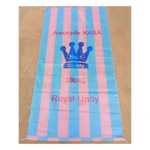 Burkina Faso Plastic Grain Packing pp Woven Bag Sack Big Size pp Sacos