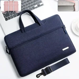 Business Laptop Bags Women Custom OEM Logo Client Visits Work Water resistant Stylish Unisex 15 6 Inch PU Korean Laptop Sleeve