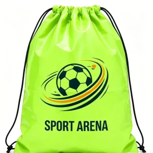 CPE Drawstring Gym Bag Waterproof Lightweight Gym Sack Plastic Bag with Custom Logo for Shoes and Clothes Storage