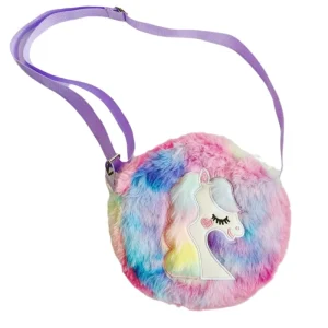 Candy Style Children Cute Cartoon Little Girls Kids Toddler Cute Plush Handbags Fur Kids Purses Messenger Bag