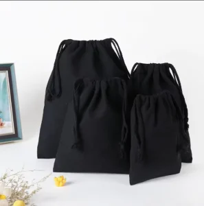 Canvas Drawstring Backpack Bag Oem Cotton Drawstring Bags Large Size Draw String Cinch Bag