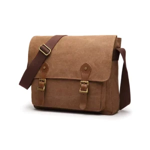 Canvas Messenger Bag Custom logo Mens Durable Shoulder Satchel Crossbody School Canvas Messenger Bags