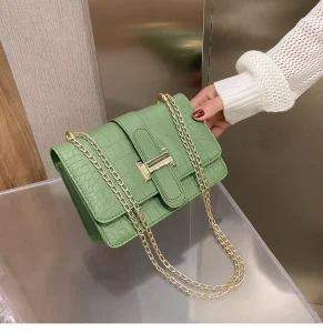Carteras PU Leather Bag Ladies Crossbody Bag Chain Shoulder Bag for Women