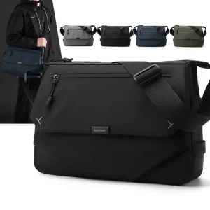 Casual Messenger Bag Men’s Business Crossbody Bag Large Capacity Lightweight Shoulder Bag for Office Travel