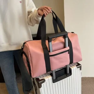 Casual Modern Unisex Travel Duffel Bag Oxford Polyester 30-40L Portable Dry Wet Separation Stowable Crossbody Strap Outdoor