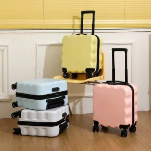 Children’s Spinner Luggage 18inch Neoprene Silent Handle Portable Suitcase Cartoon Mini High Appearance Trendy Carry-On Lock